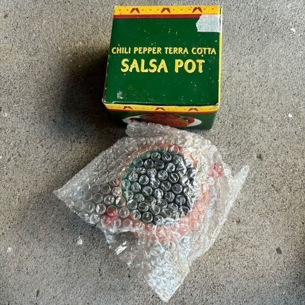 Giftco Chili Pepper Terra Cotta Salsa Pot *New*